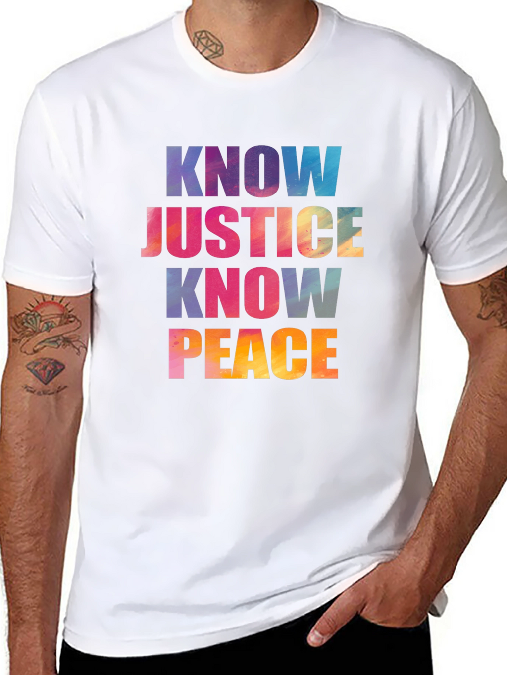 Know Justice Know Peace Graphic T-Shirt