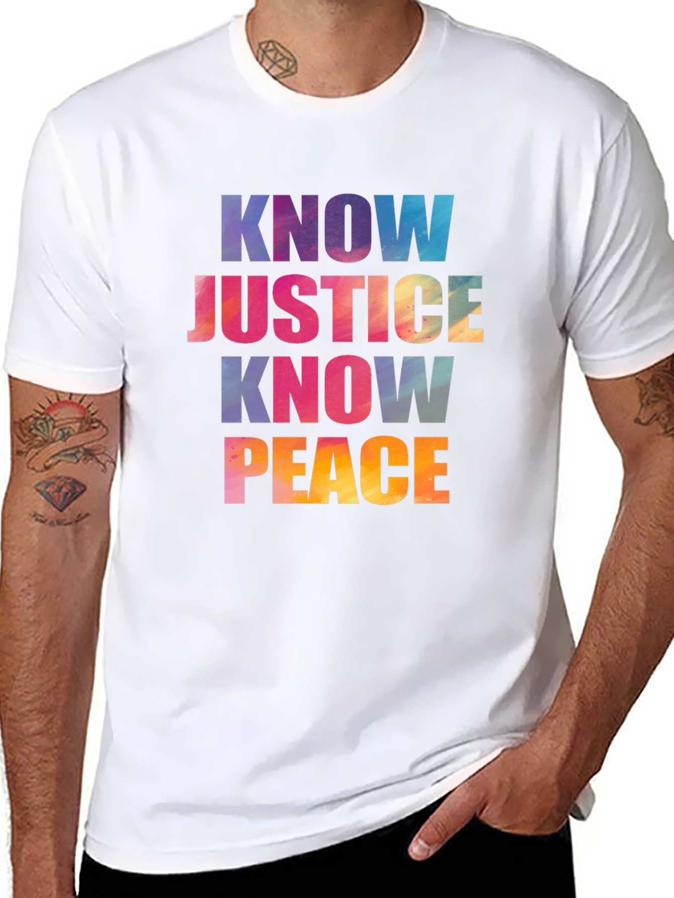 Know Justice Know Peace Graphic T-Shirt
