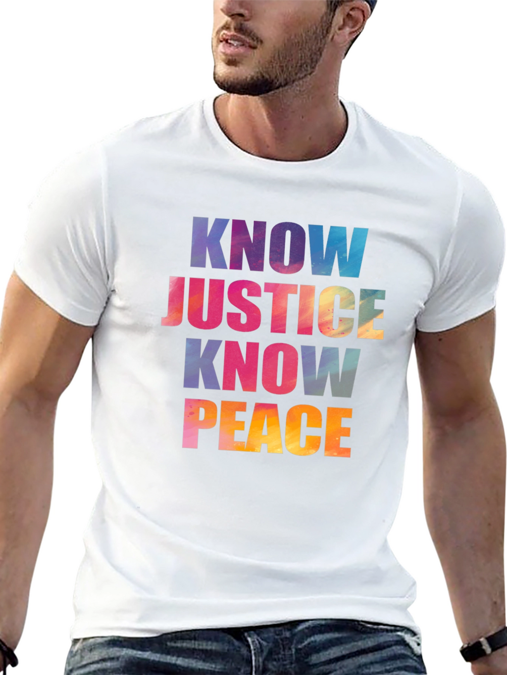 Know Justice Know Peace Graphic T-Shirt