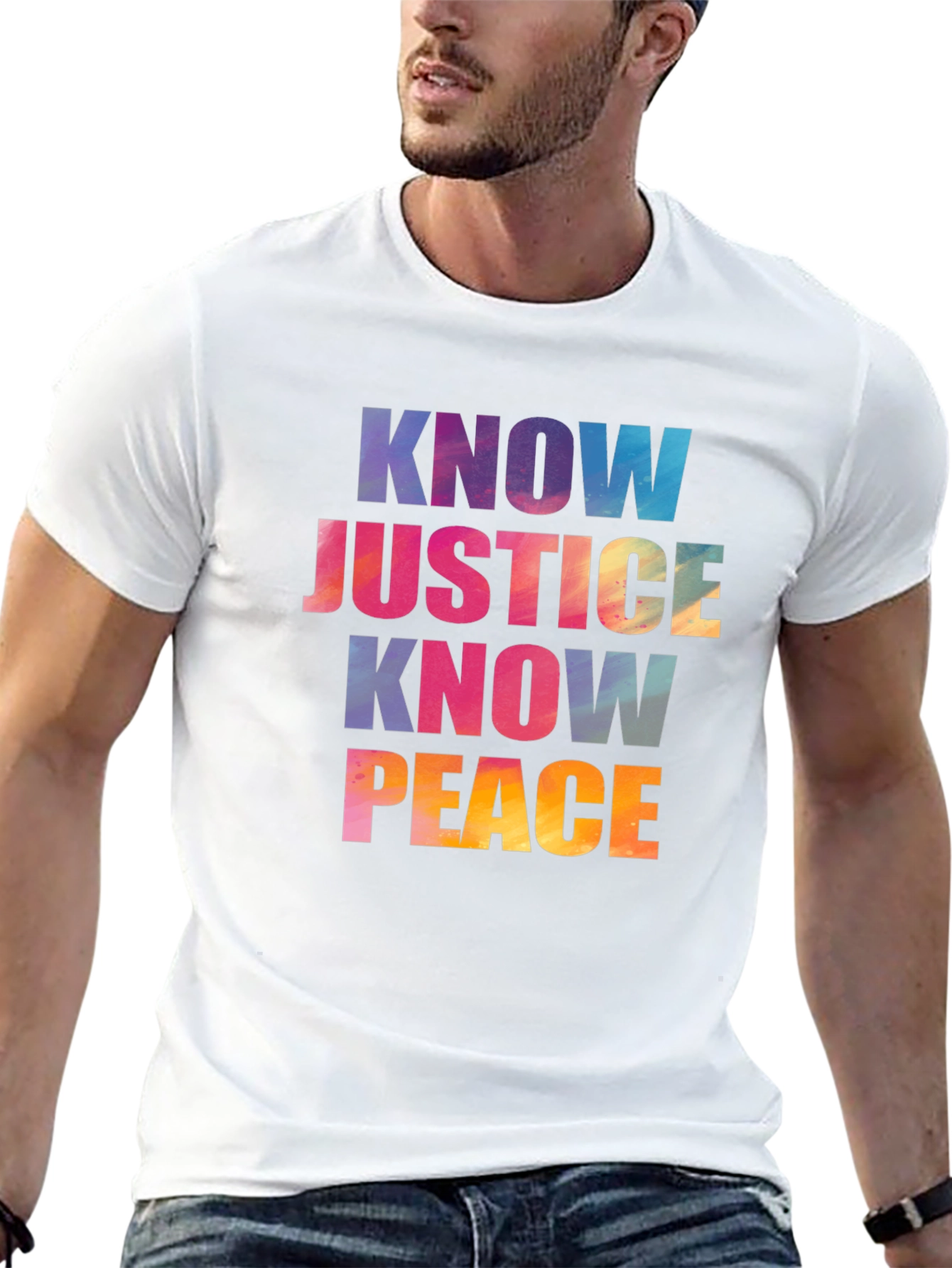 Know Justice Know Peace Graphic T-Shirt