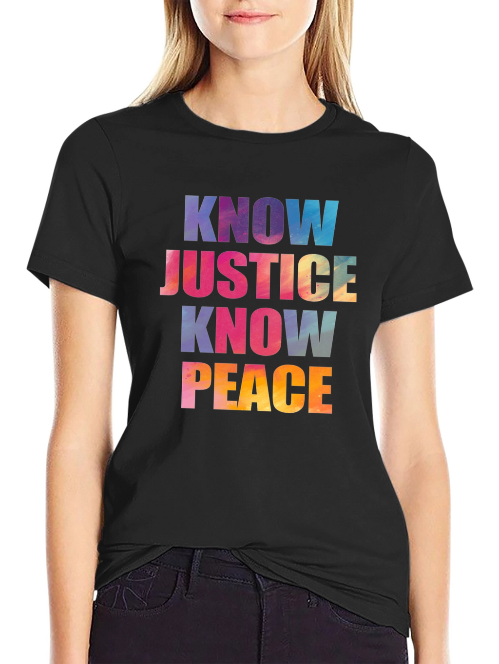Know Justice Know Peace Graphic T-Shirt