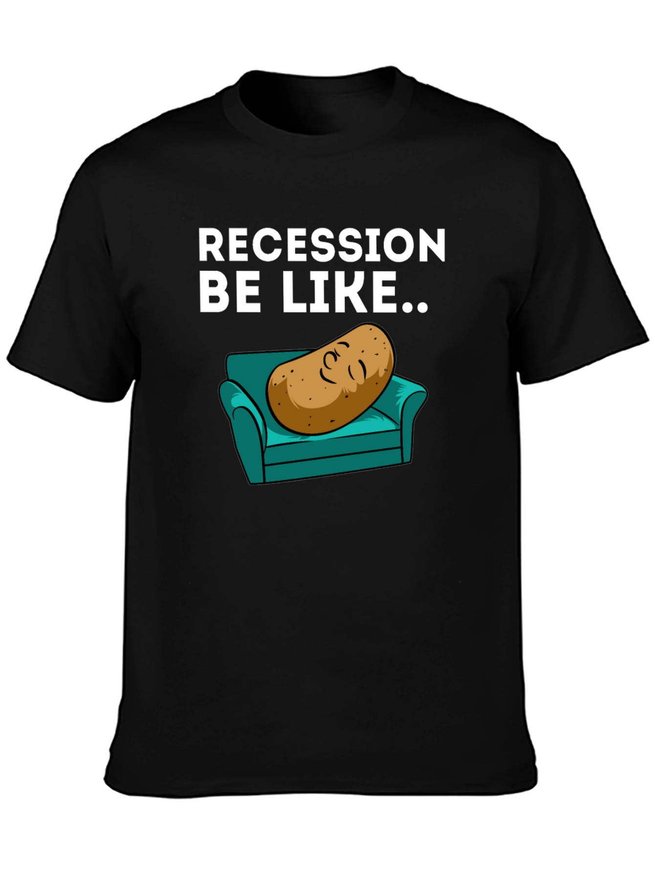 Recession Potato on Couch Graphic Tee