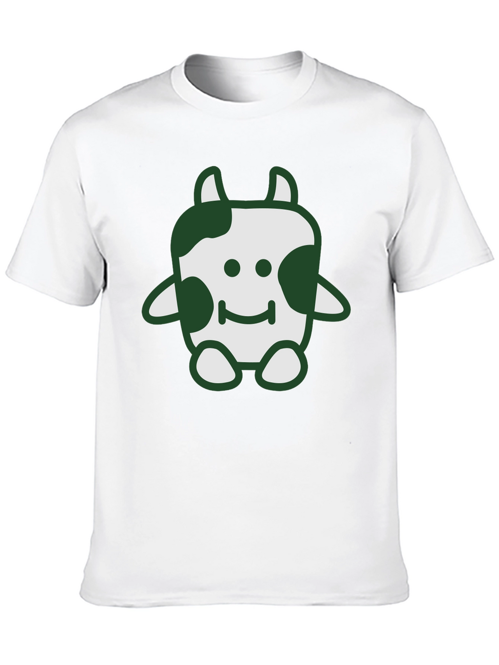 Cute Cow Graphic Tee - Soft Black Cotton T-Shirt
