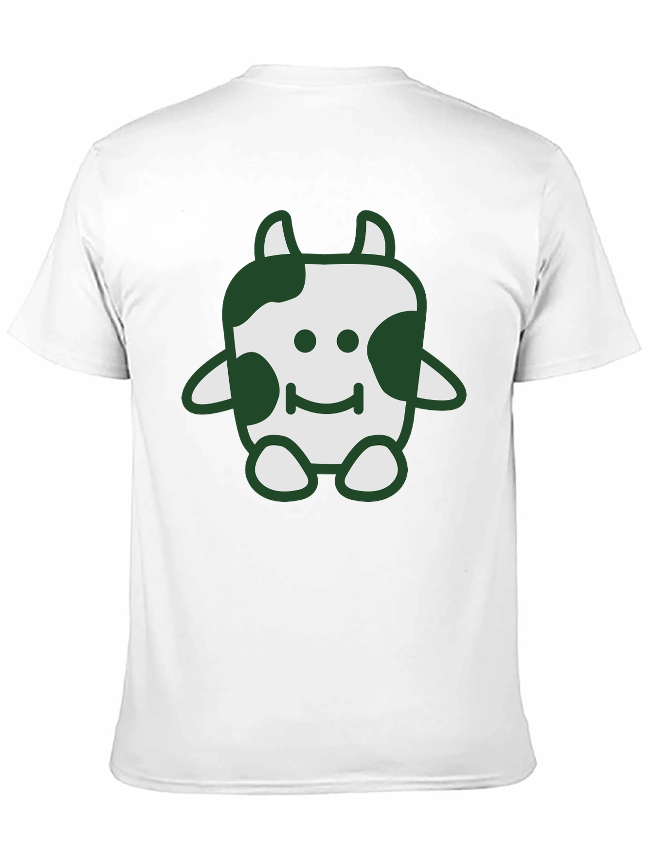 Cute Cow Graphic Tee - Soft Black Cotton T-Shirt