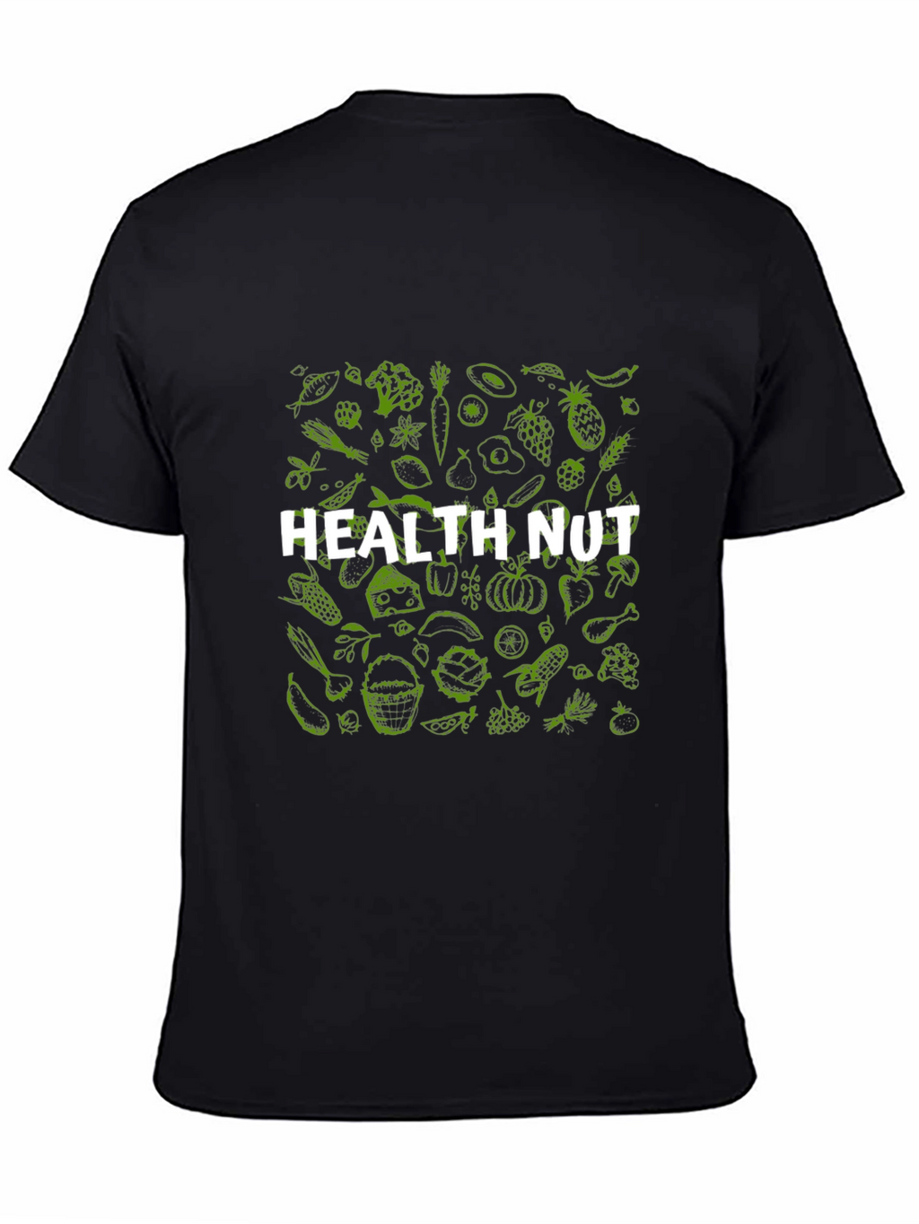 Health Nut T-Shirt - Black Graphic Tee