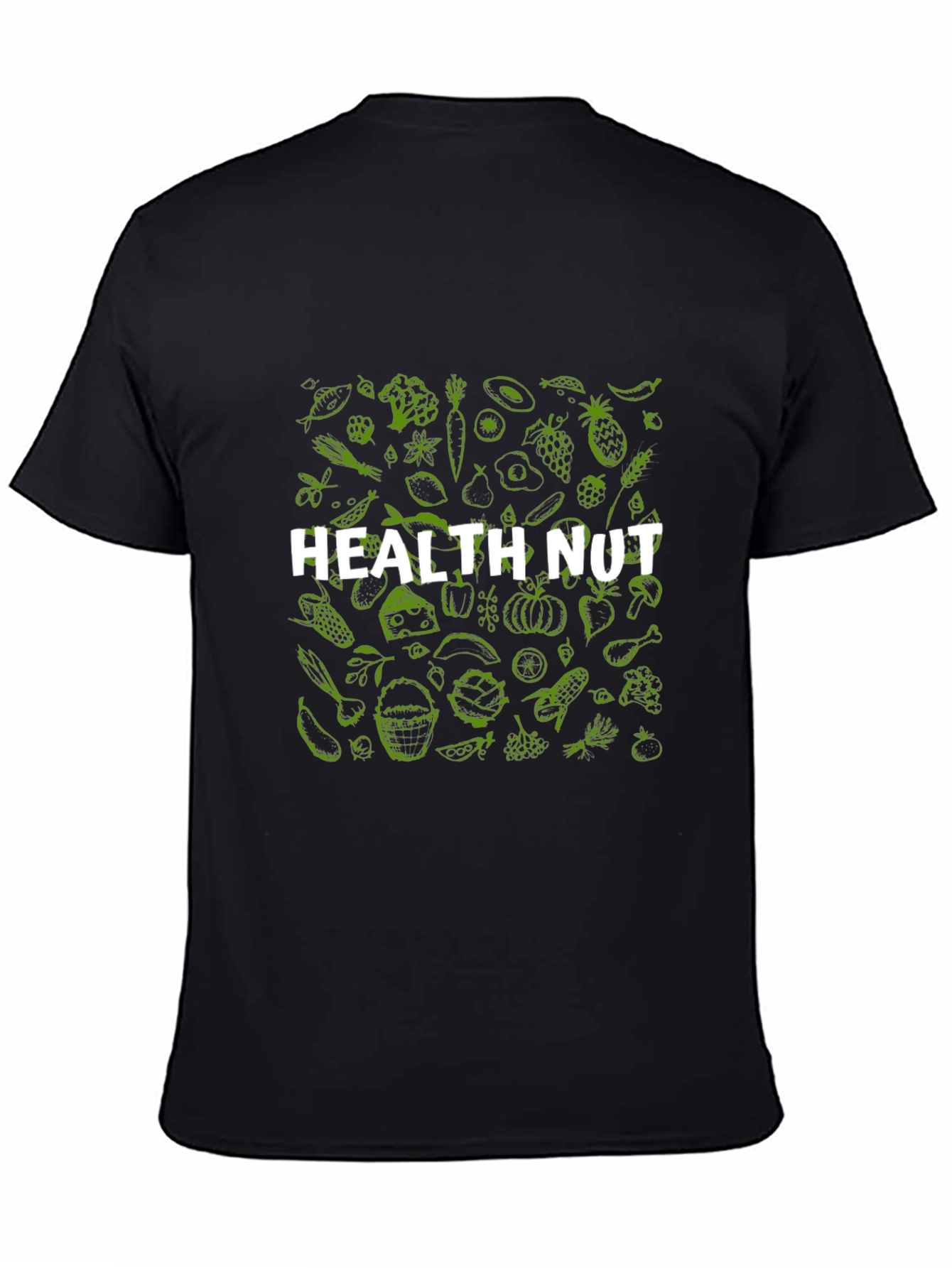 Health Nut T-Shirt - Black Graphic Tee