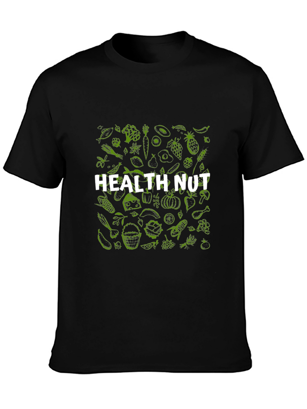 Health Nut T-Shirt - Black Graphic Tee