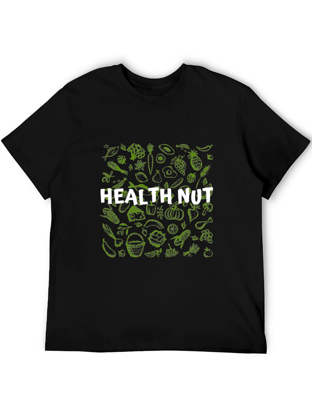 Health Nut T-Shirt - Black Graphic Tee
