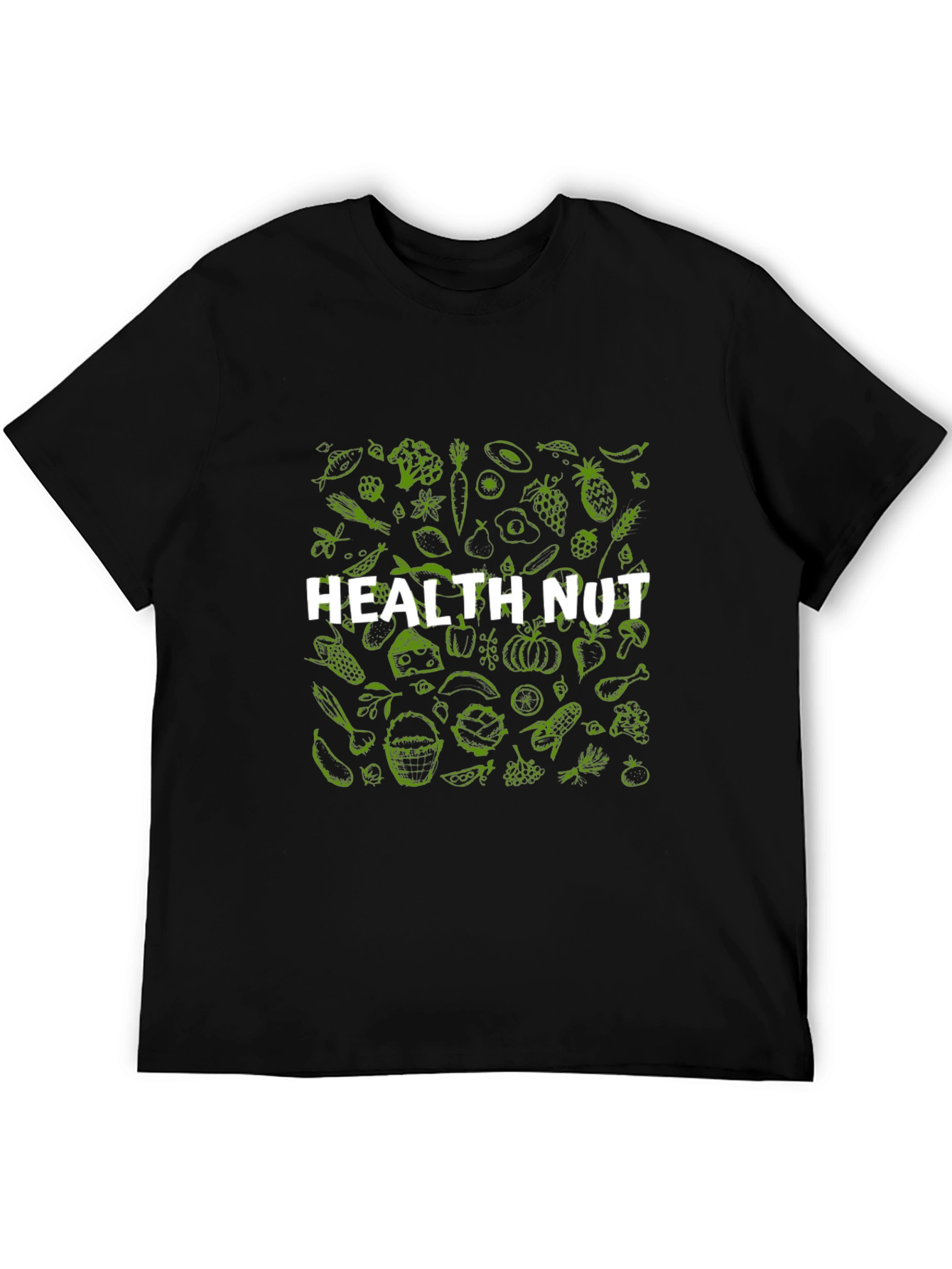 Health Nut T-Shirt - Black Graphic Tee