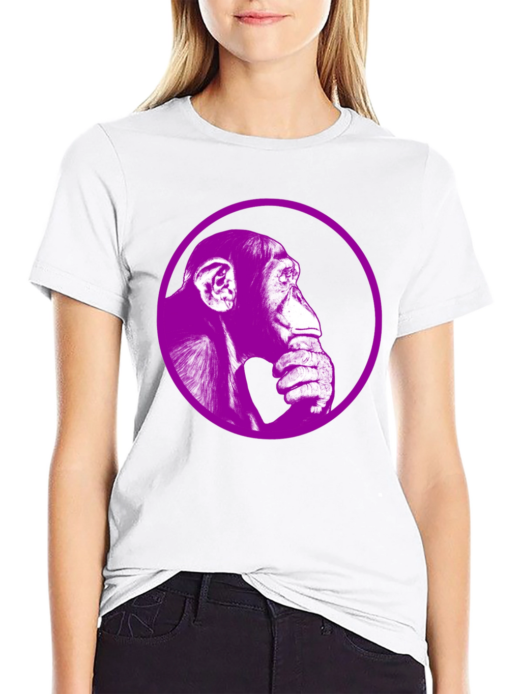 Ape Portrait Graphic Tee - Stylish Black T-Shirt