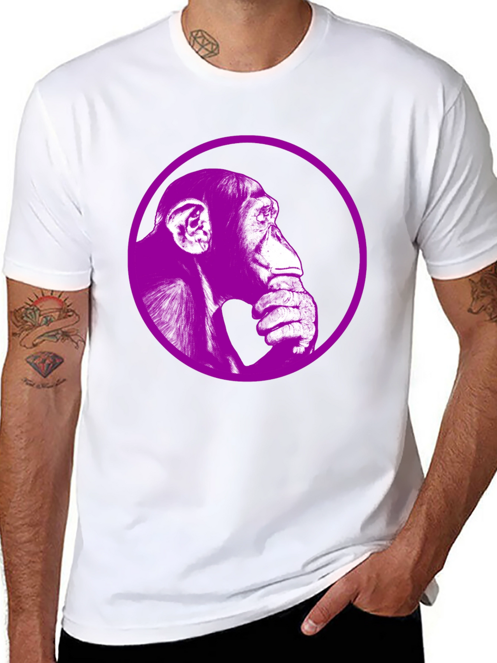 Ape Portrait Graphic Tee - Stylish Black T-Shirt