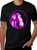 Ape Portrait Graphic Tee - Stylish Black T-Shirt