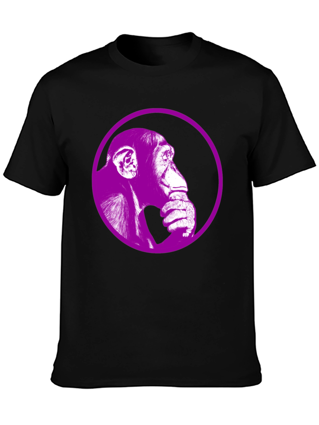 Ape Portrait Graphic Tee - Stylish Black T-Shirt
