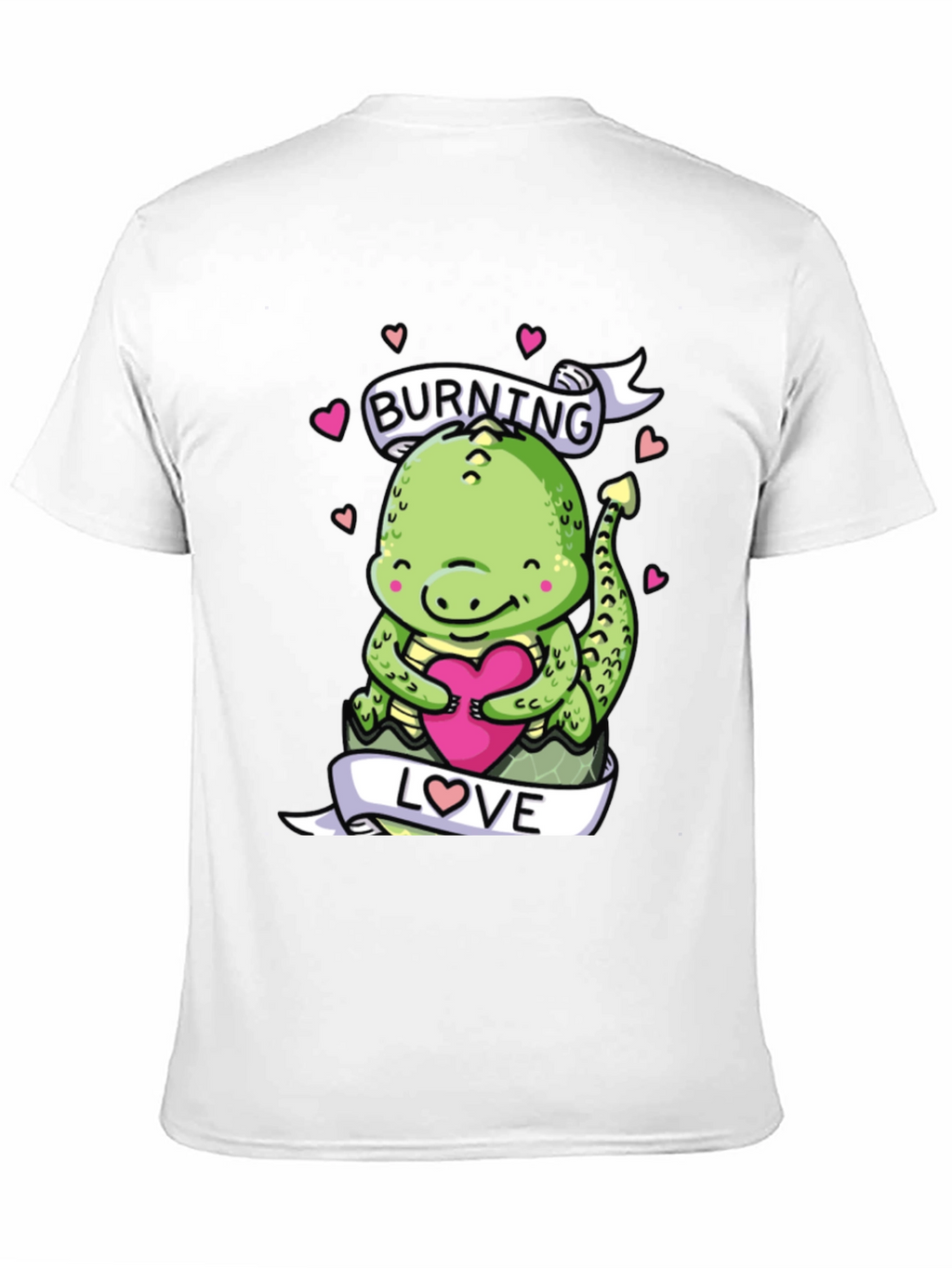 Burning Love Dinosaur Graphic T-Shirt