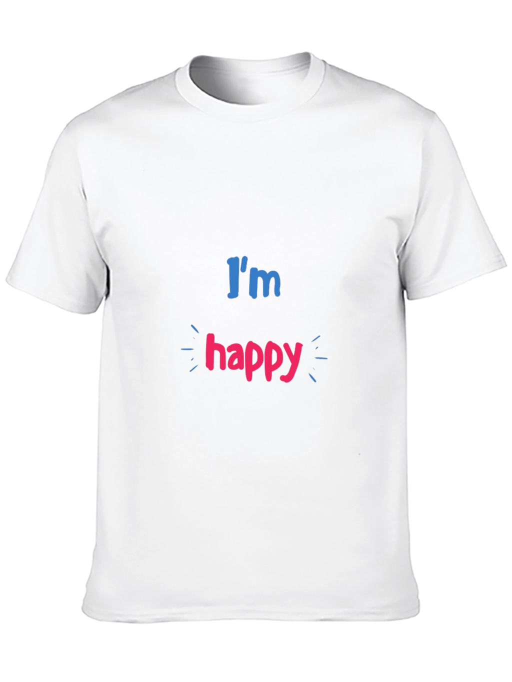 Im Happy Graphic Print Black T-Shirt