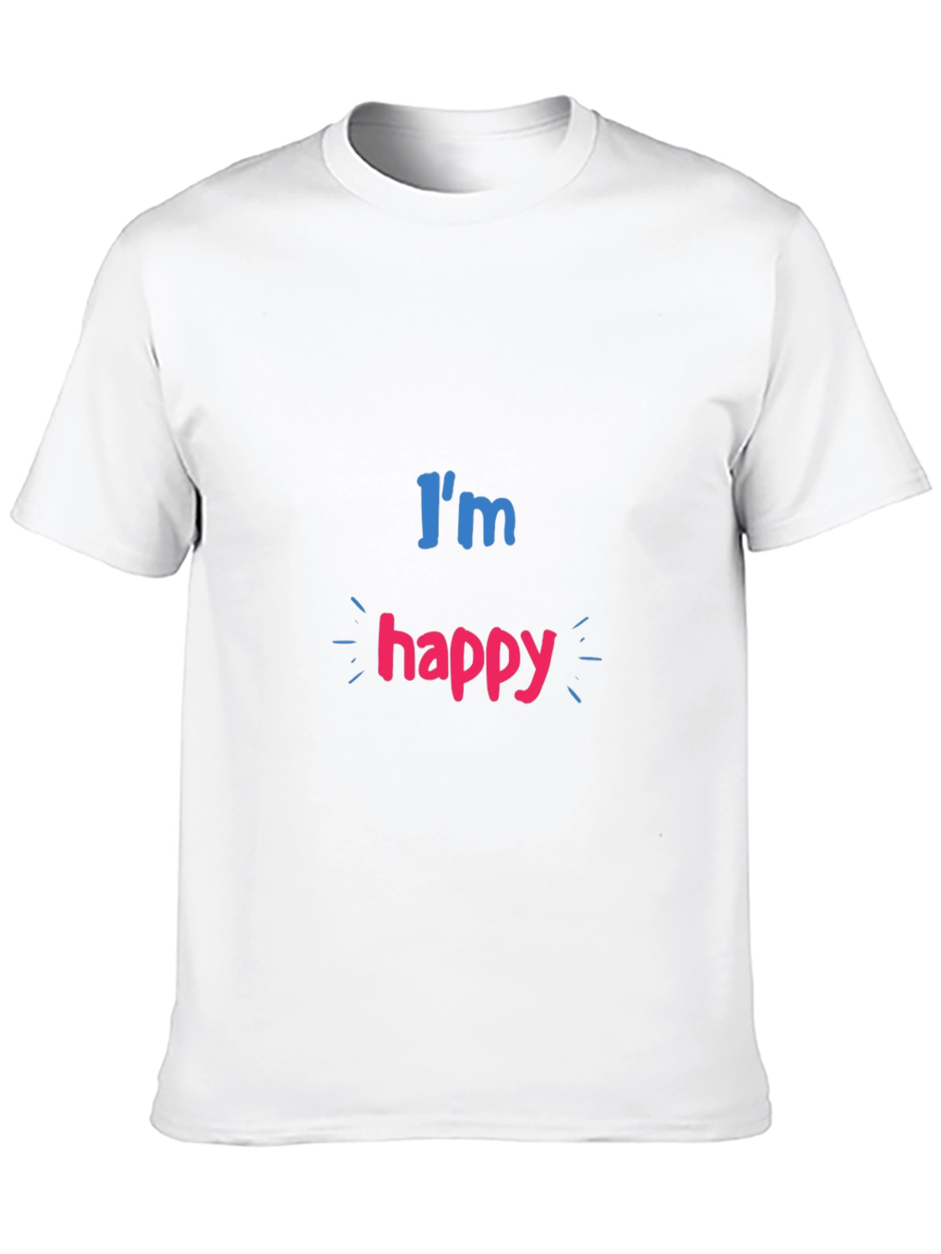 Im Happy Graphic Print Black T-Shirt