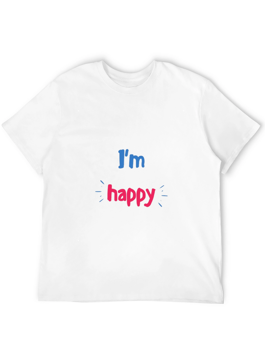 Im Happy Graphic Print Black T-Shirt