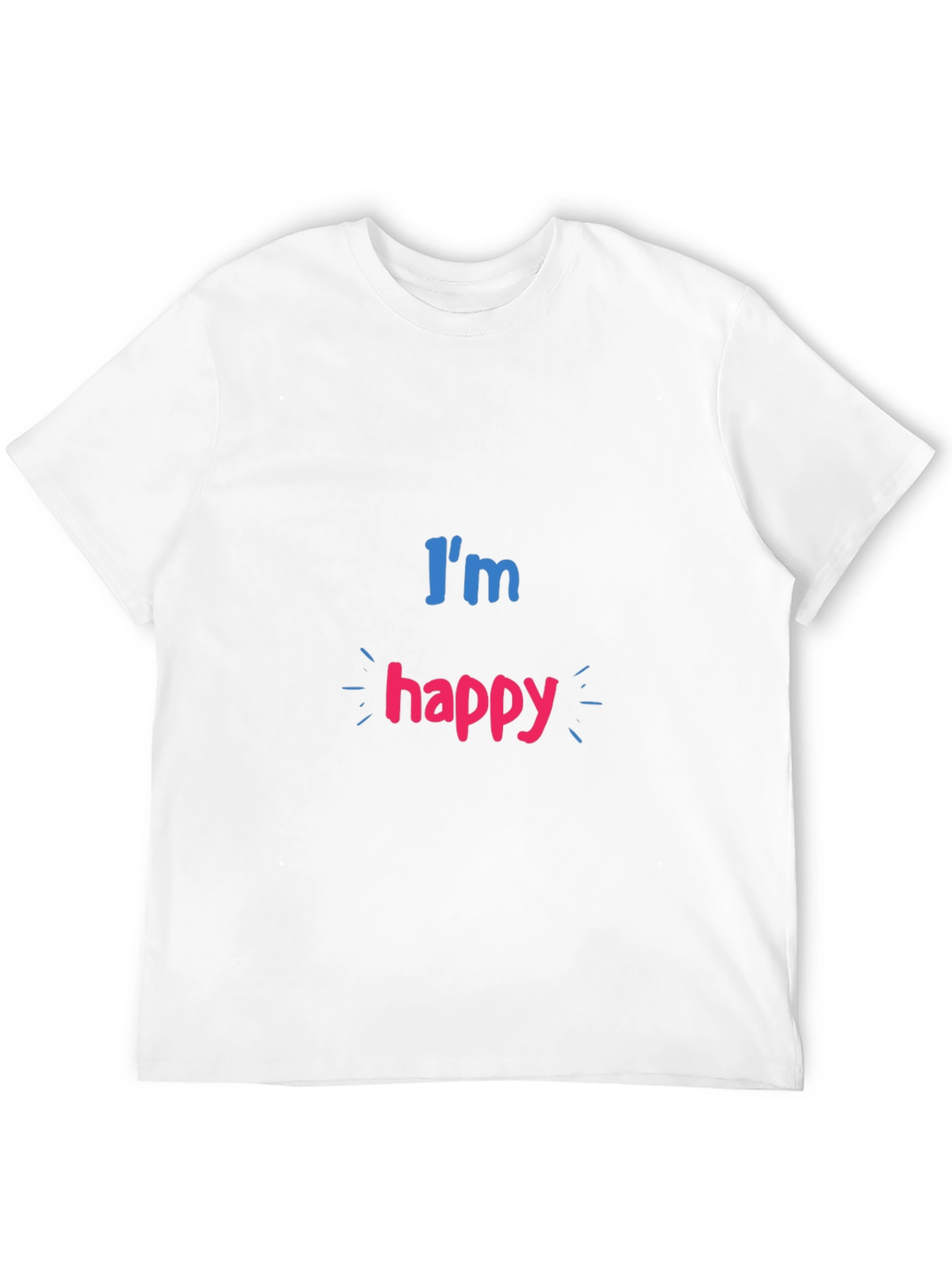 Im Happy Graphic Print Black T-Shirt