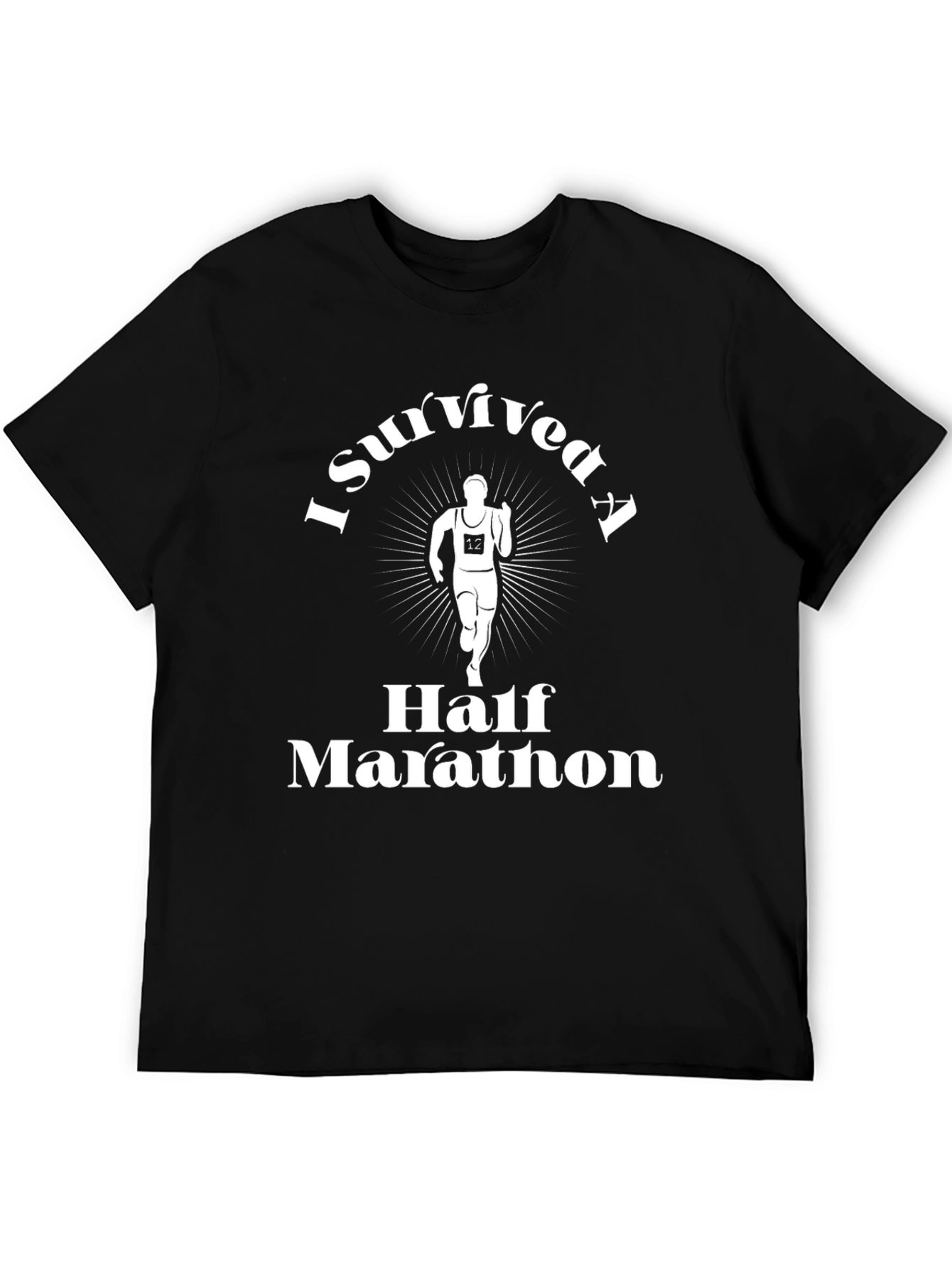 I Survived a Half Marathon Black T-Shirt
