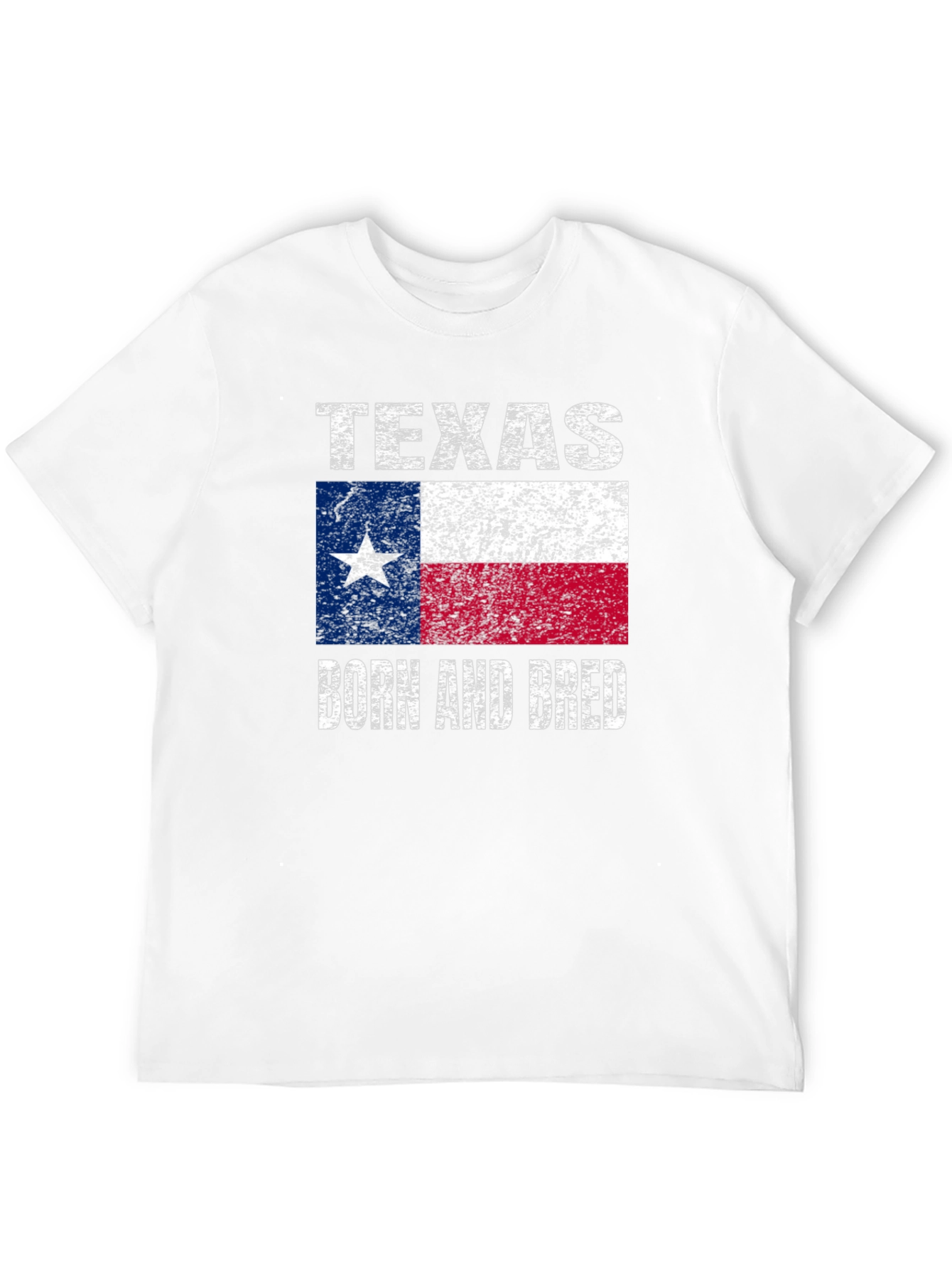 Texas Born and Bred Flag Graphic T-Shirt