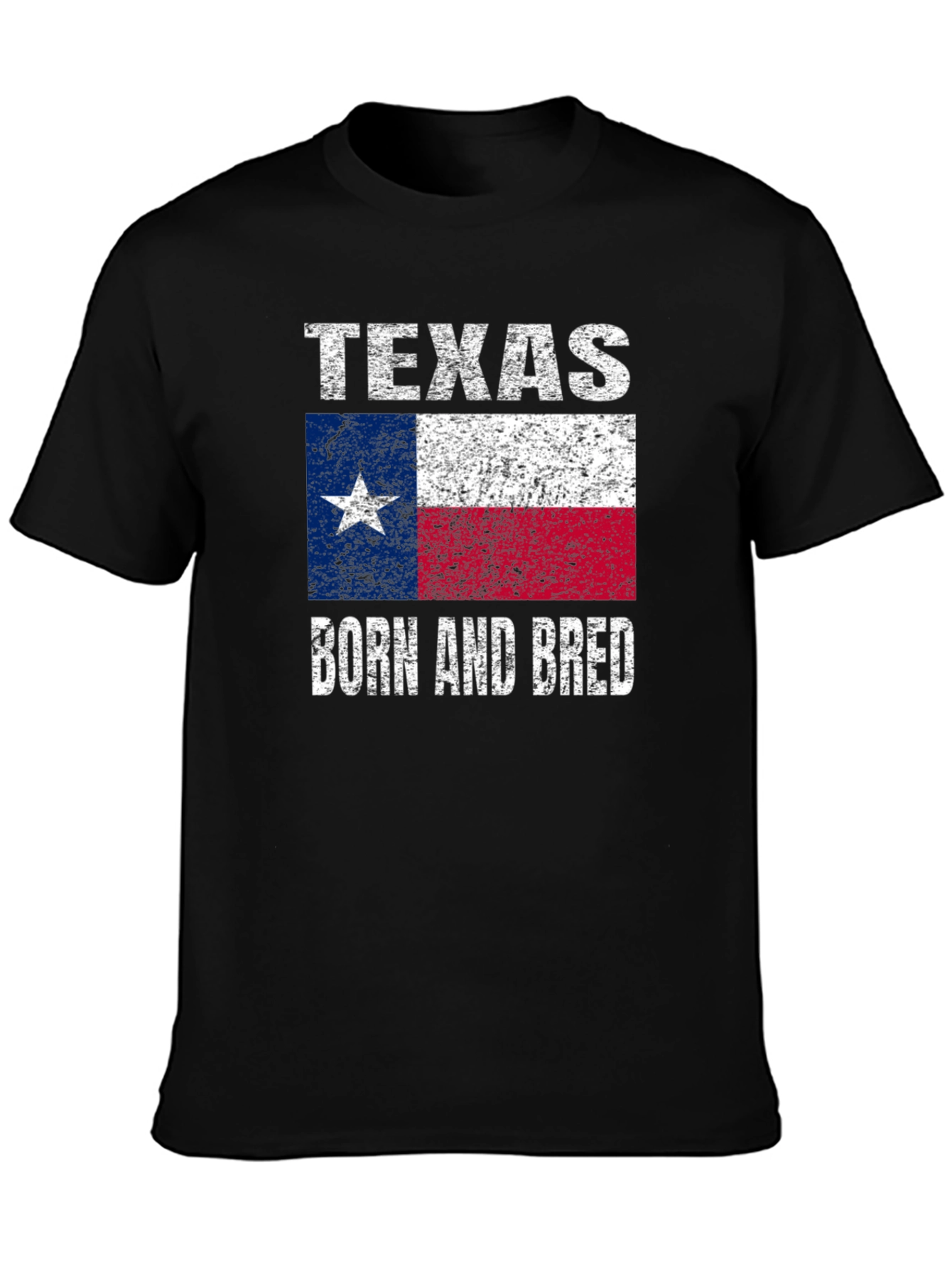 Texas Born and Bred Flag Graphic T-Shirt
