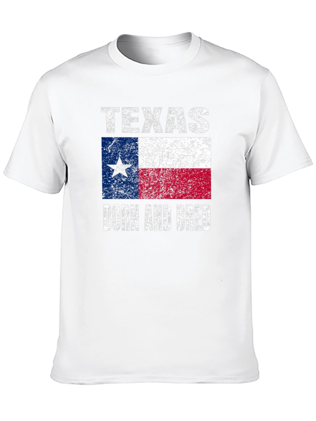 Texas Born and Bred Flag Graphic T-Shirt