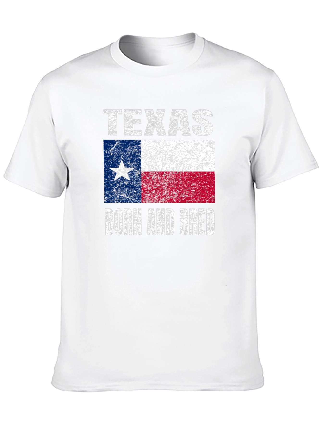 Texas Born and Bred Flag Graphic T-Shirt
