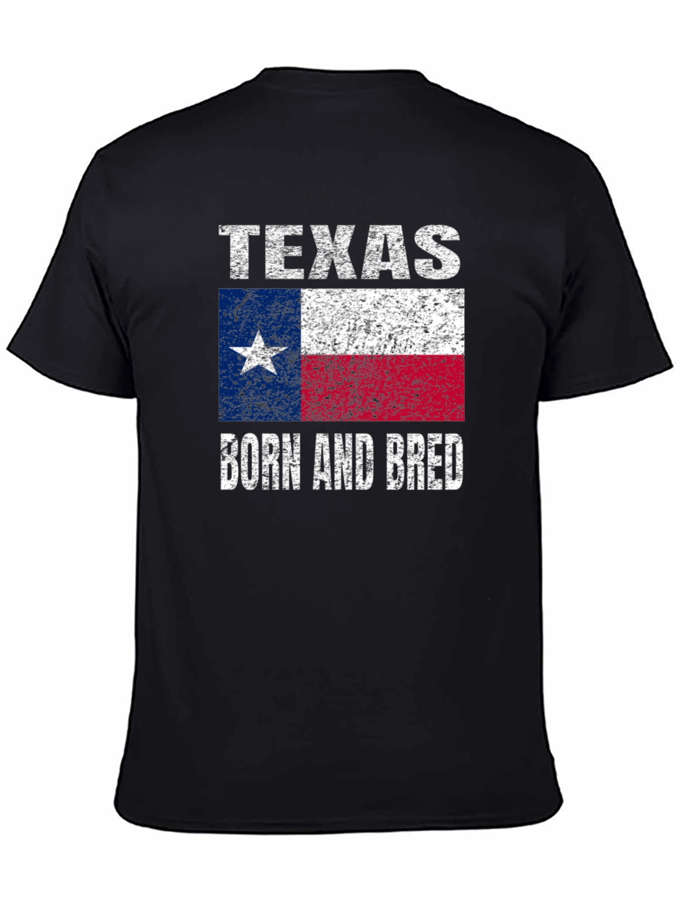 Texas Born and Bred Flag Graphic T-Shirt