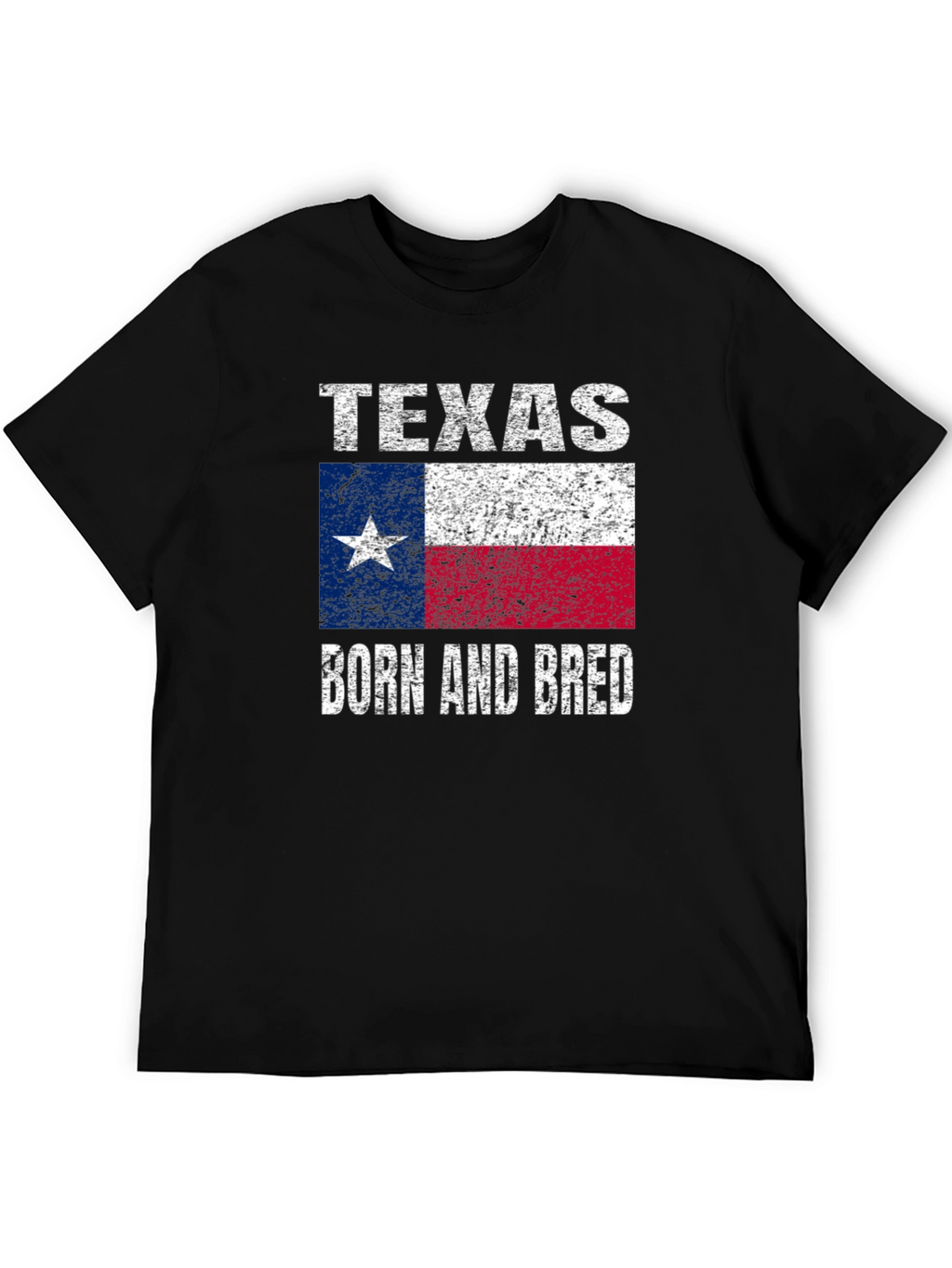 Texas Born and Bred Flag Graphic T-Shirt