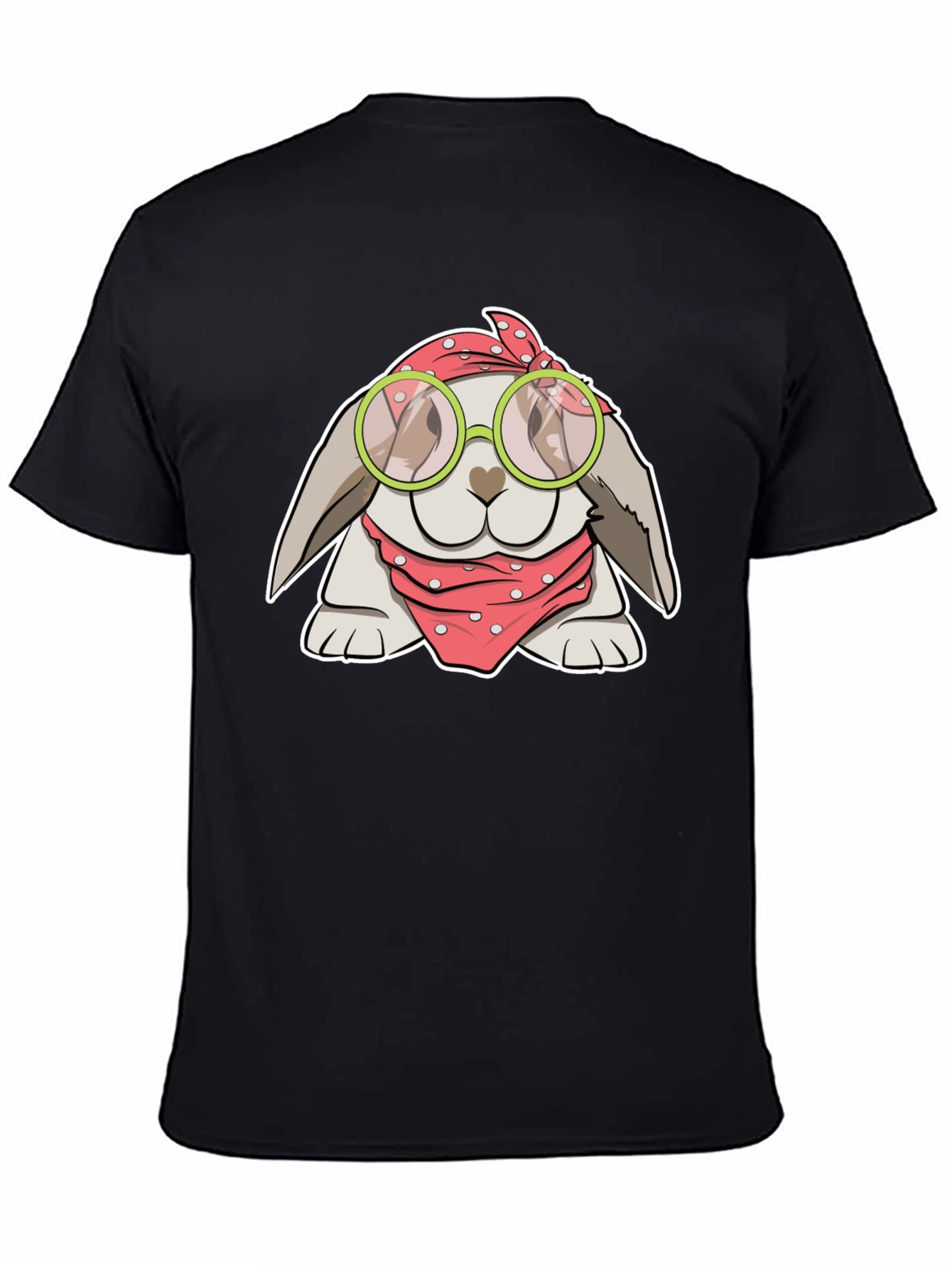 Bunny with Bandana Graphic Tee - Cool Casual Comfort