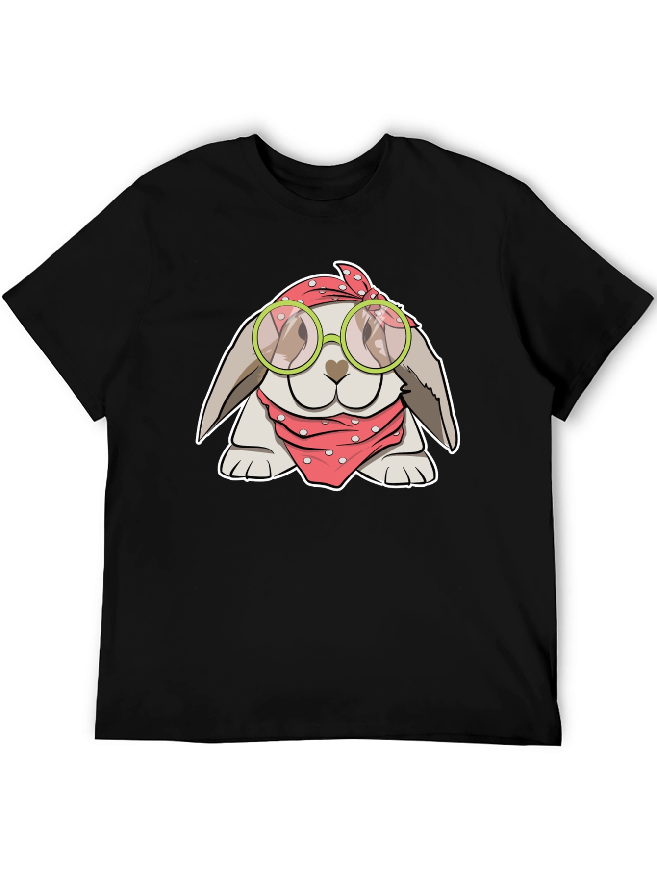 Bunny with Bandana Graphic Tee - Cool Casual Comfort