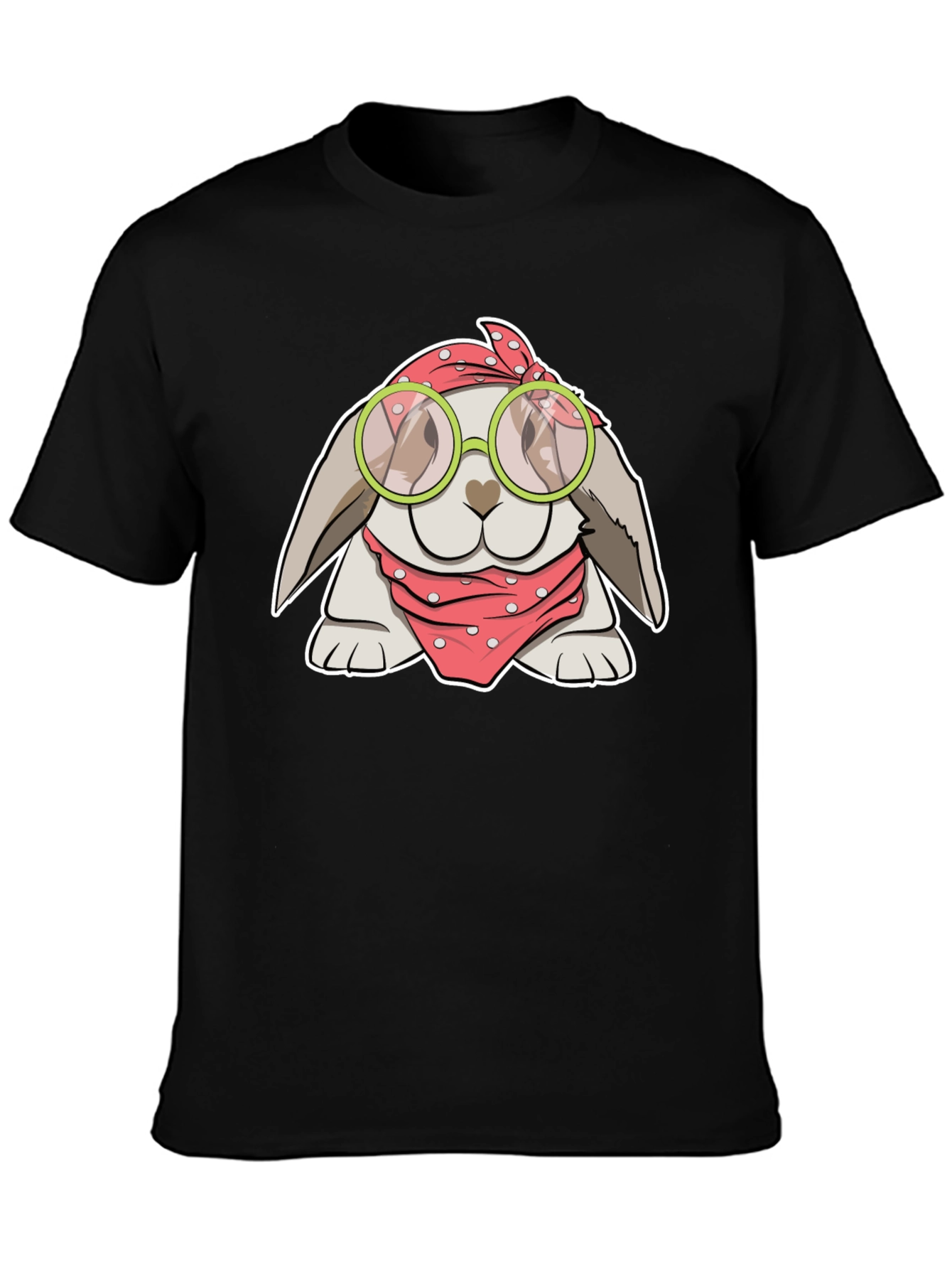 Bunny with Bandana Graphic Tee - Cool Casual Comfort