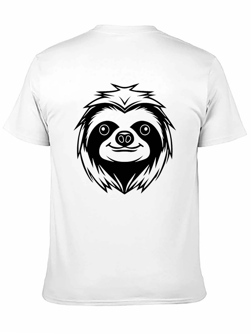 Cool Sloth Graphic Tee - Relaxed Fit Black T-Shirt