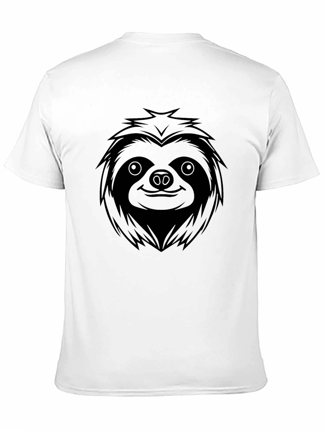Cool Sloth Graphic Tee - Relaxed Fit Black T-Shirt