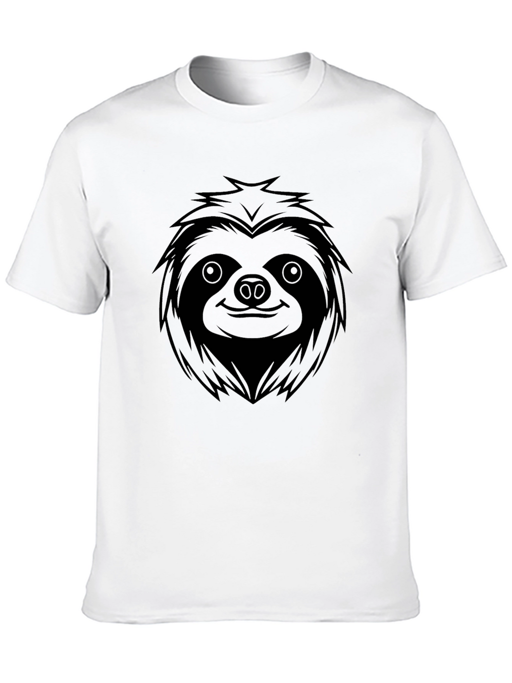 Cool Sloth Graphic Tee - Relaxed Fit Black T-Shirt