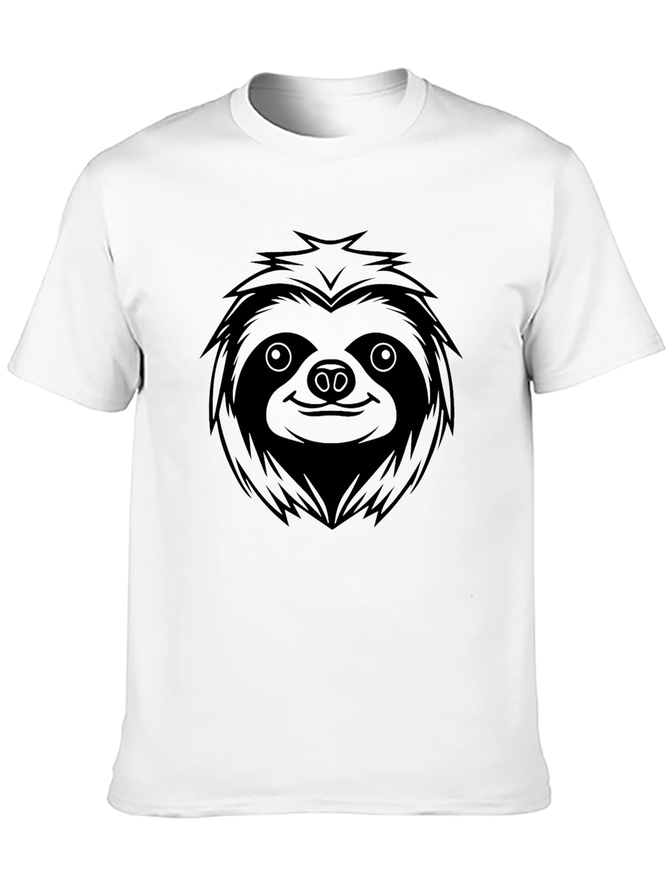 Cool Sloth Graphic Tee - Relaxed Fit Black T-Shirt