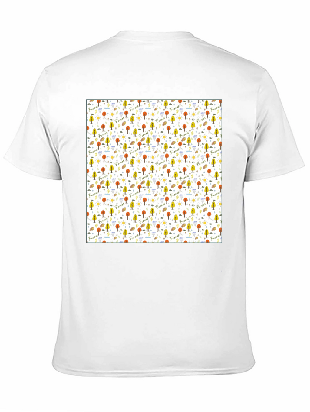 Forest Pattern T-Shirt - Nature Inspired Design