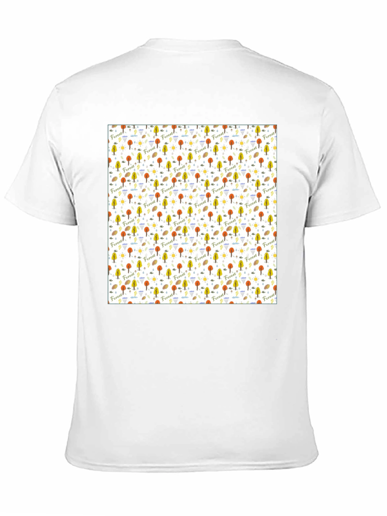 Forest Pattern T-Shirt - Nature Inspired Design