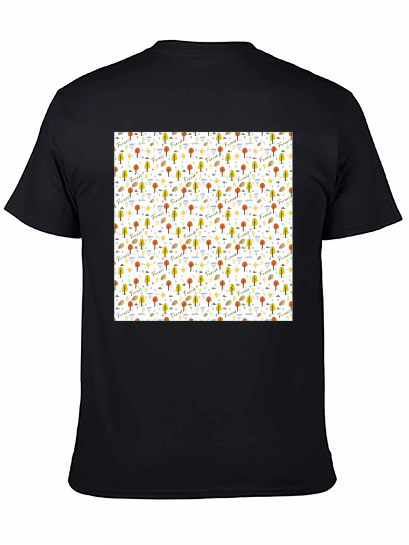 Forest Pattern T-Shirt - Nature Inspired Design