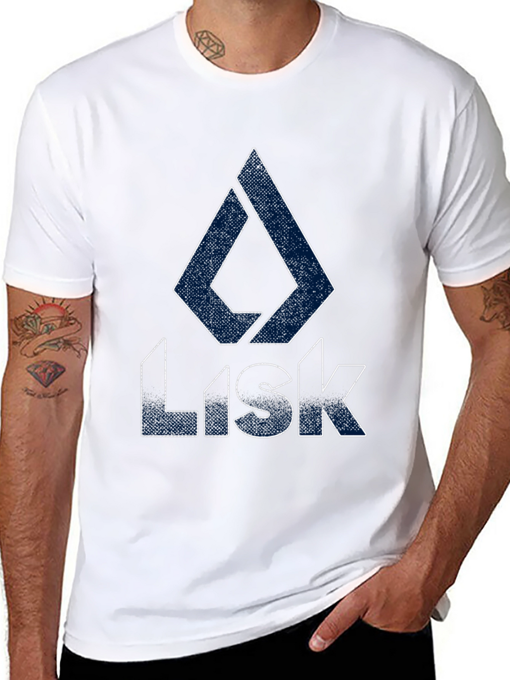 Lisk Crypto T-Shirt - Black Cotton Blend Tee
