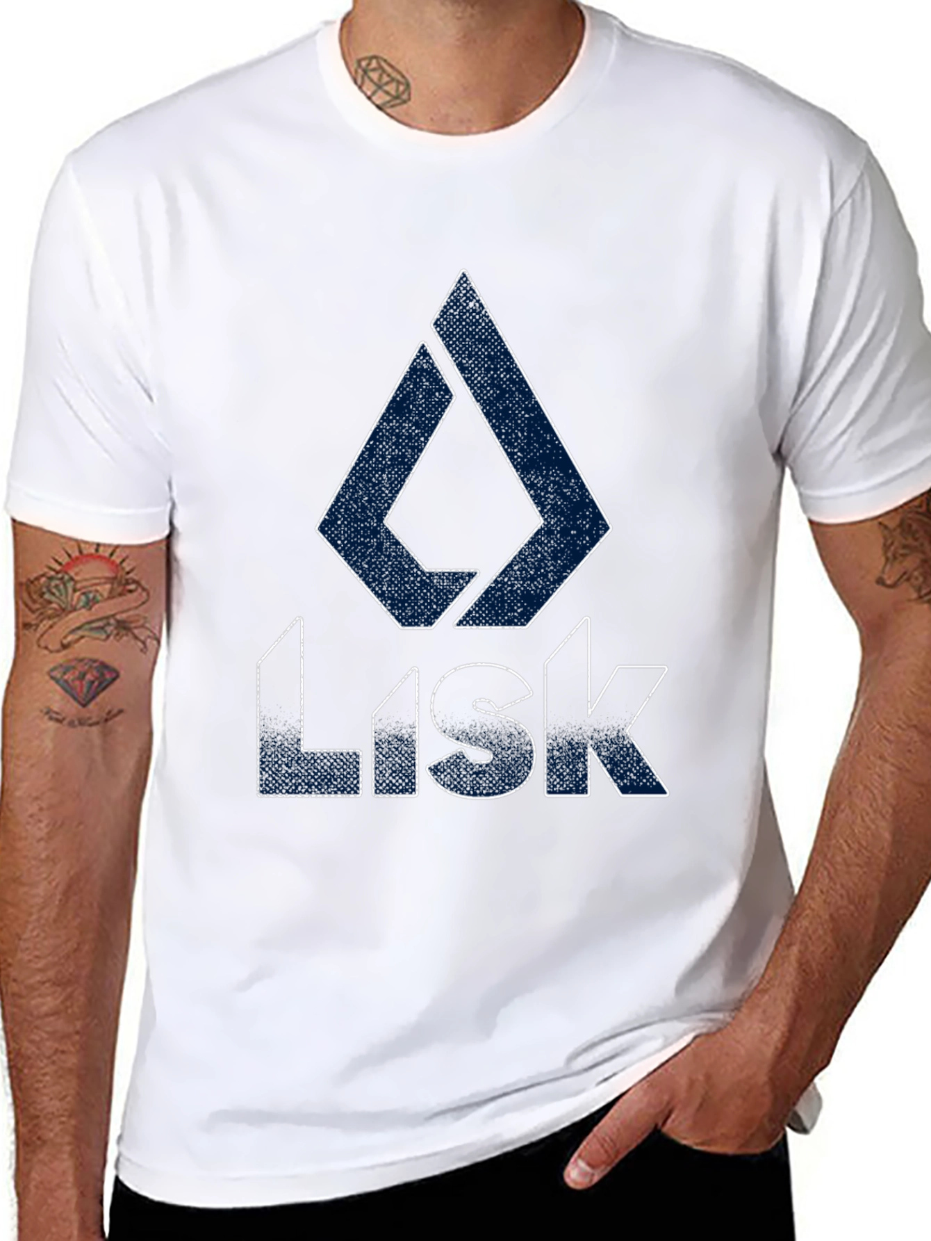 Lisk Crypto T-Shirt - Black Cotton Blend Tee