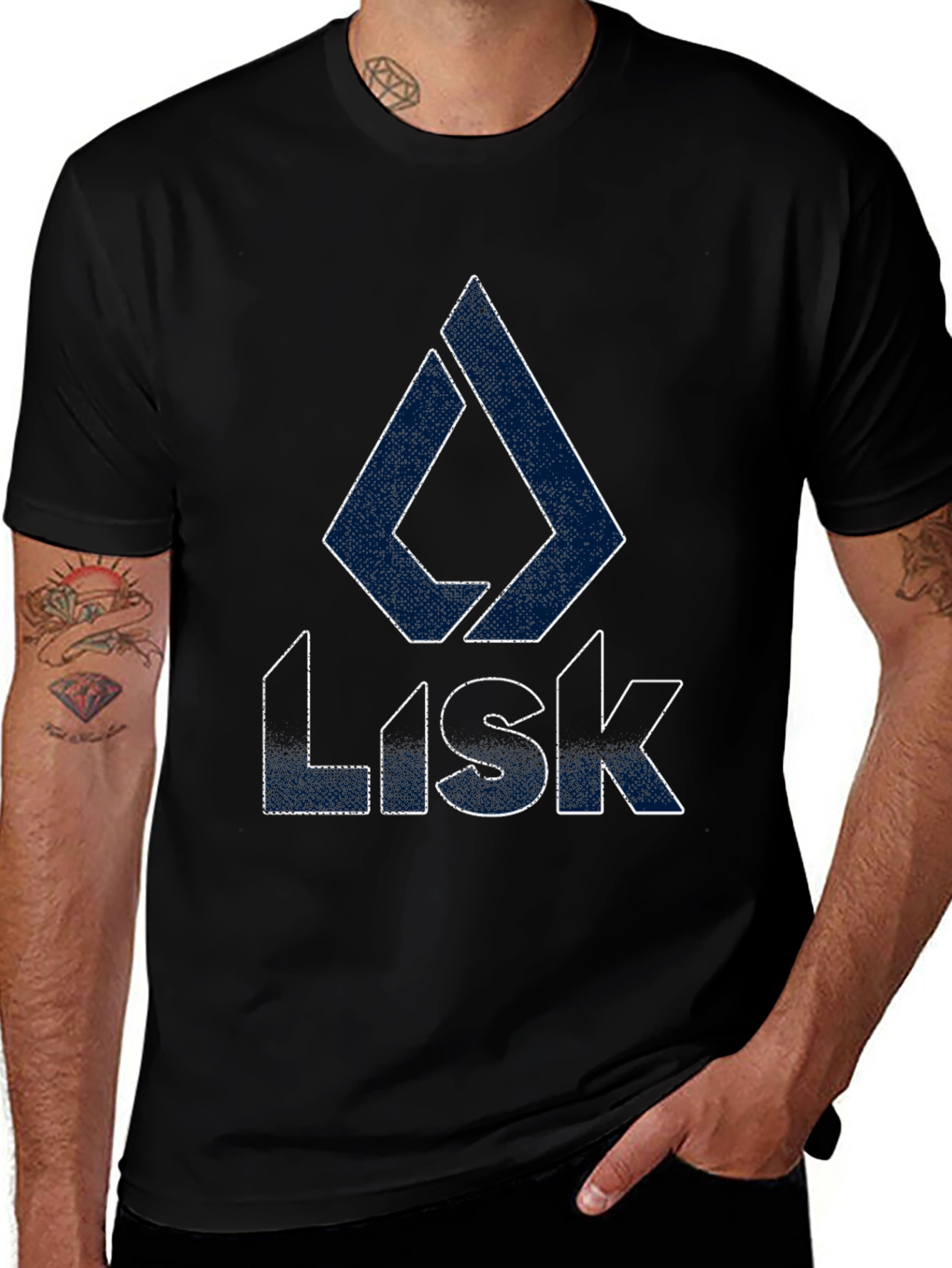 Lisk Crypto T-Shirt - Black Cotton Blend Tee