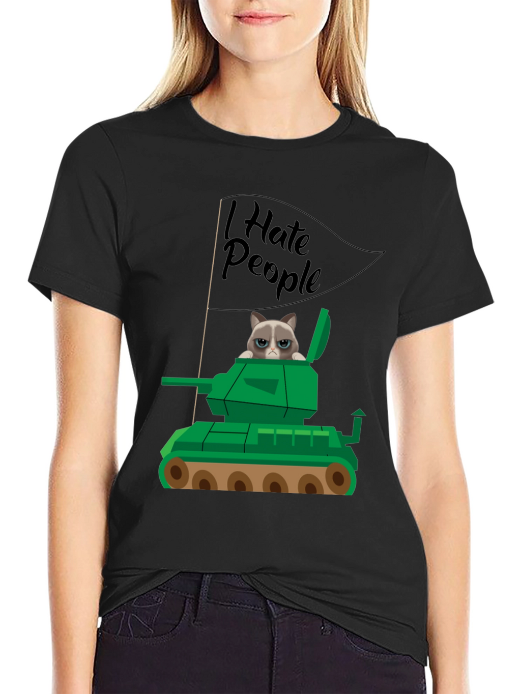 Grumpy Cat Tank T-Shirt - I Hate People