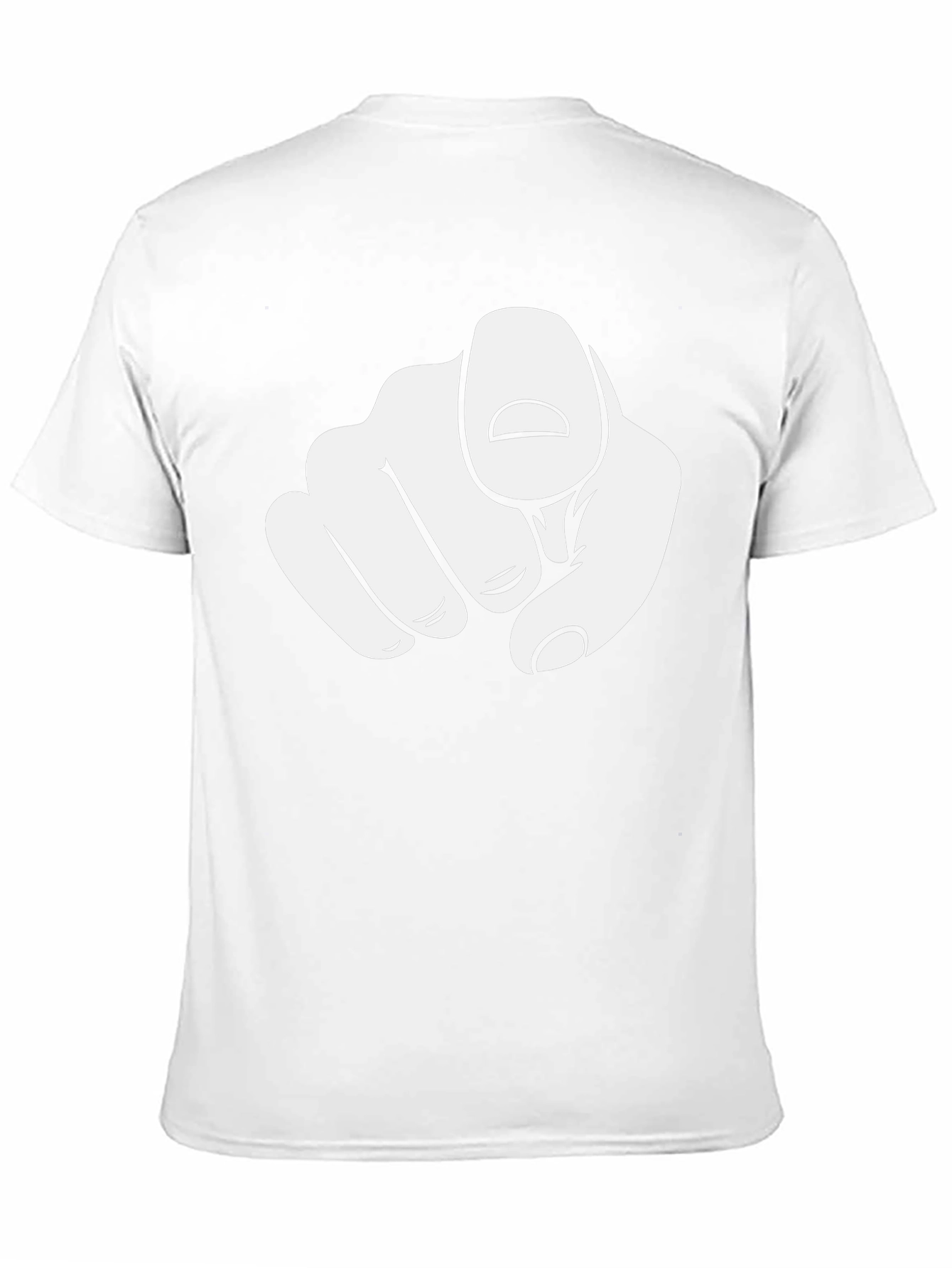 Pointing Finger Graphic Black T-Shirt