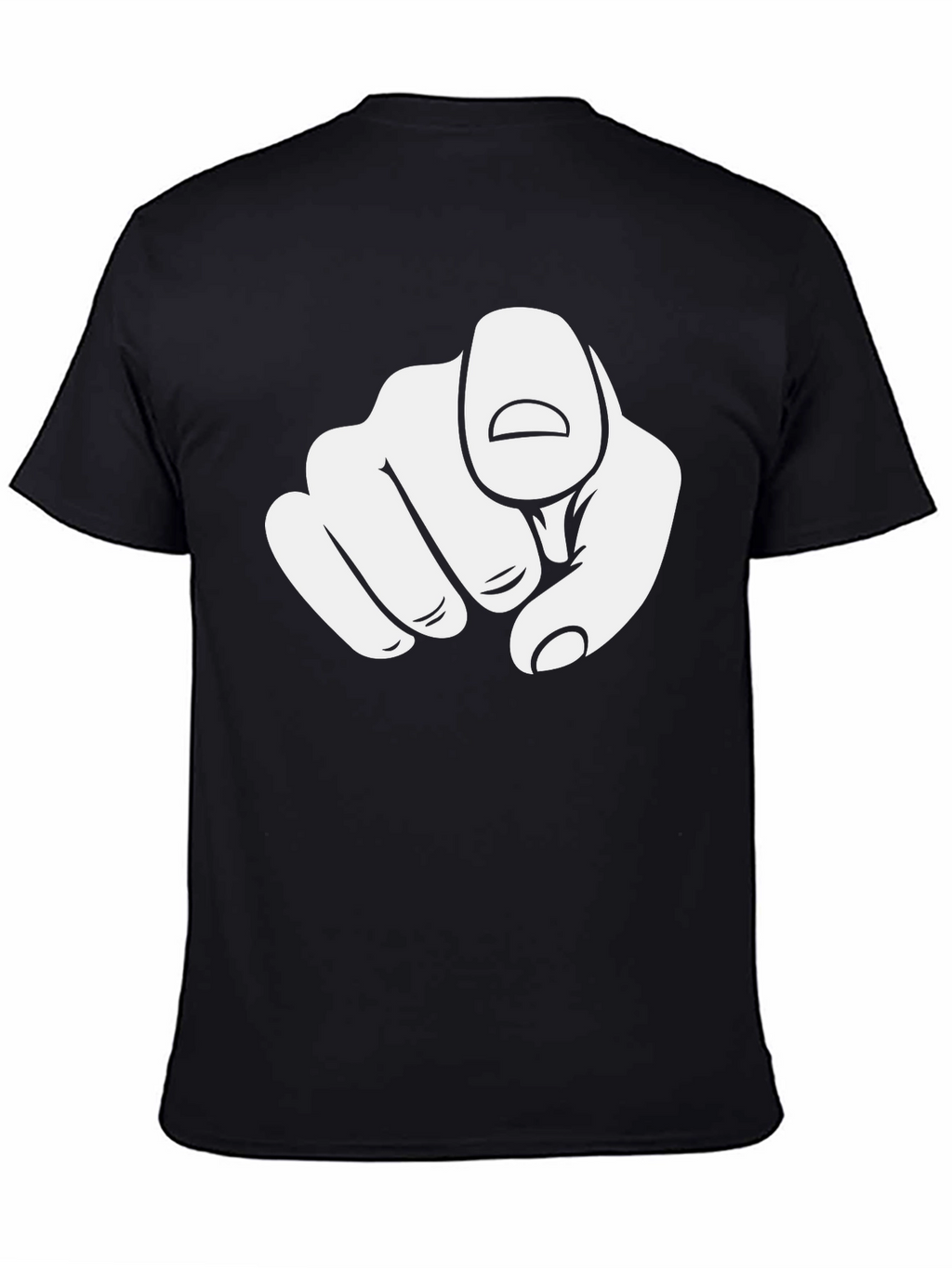 Pointing Finger Graphic Black T-Shirt