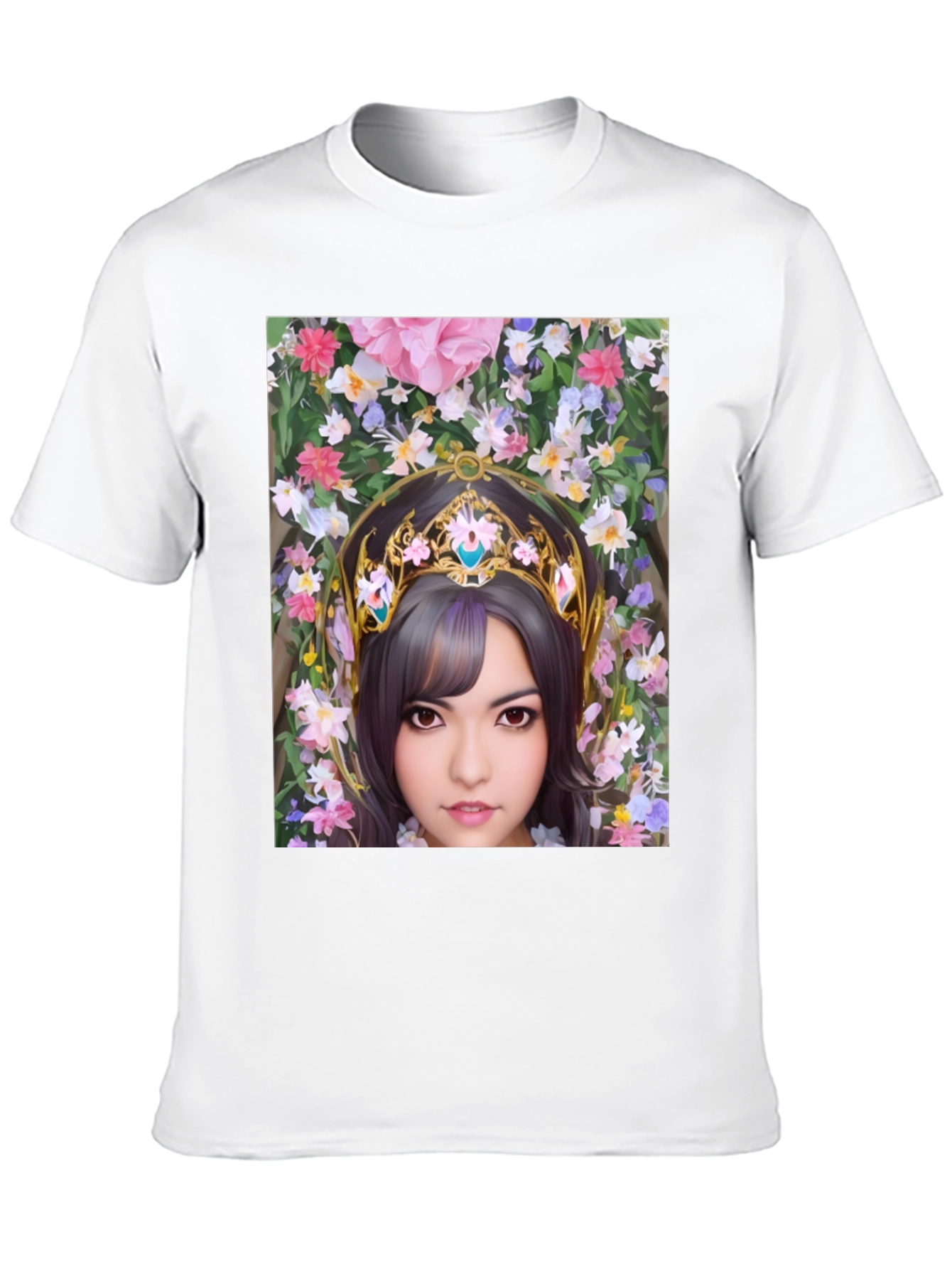 Floral Maiden Graphic T-Shirt - Black