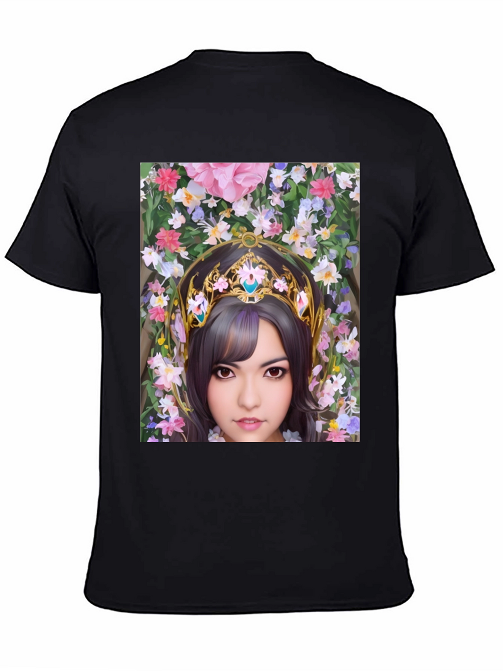 Floral Maiden Graphic T-Shirt - Black