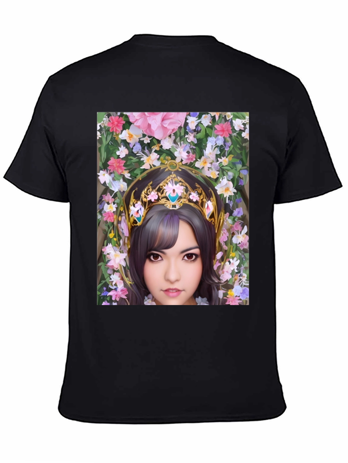 Floral Maiden Graphic T-Shirt - Black