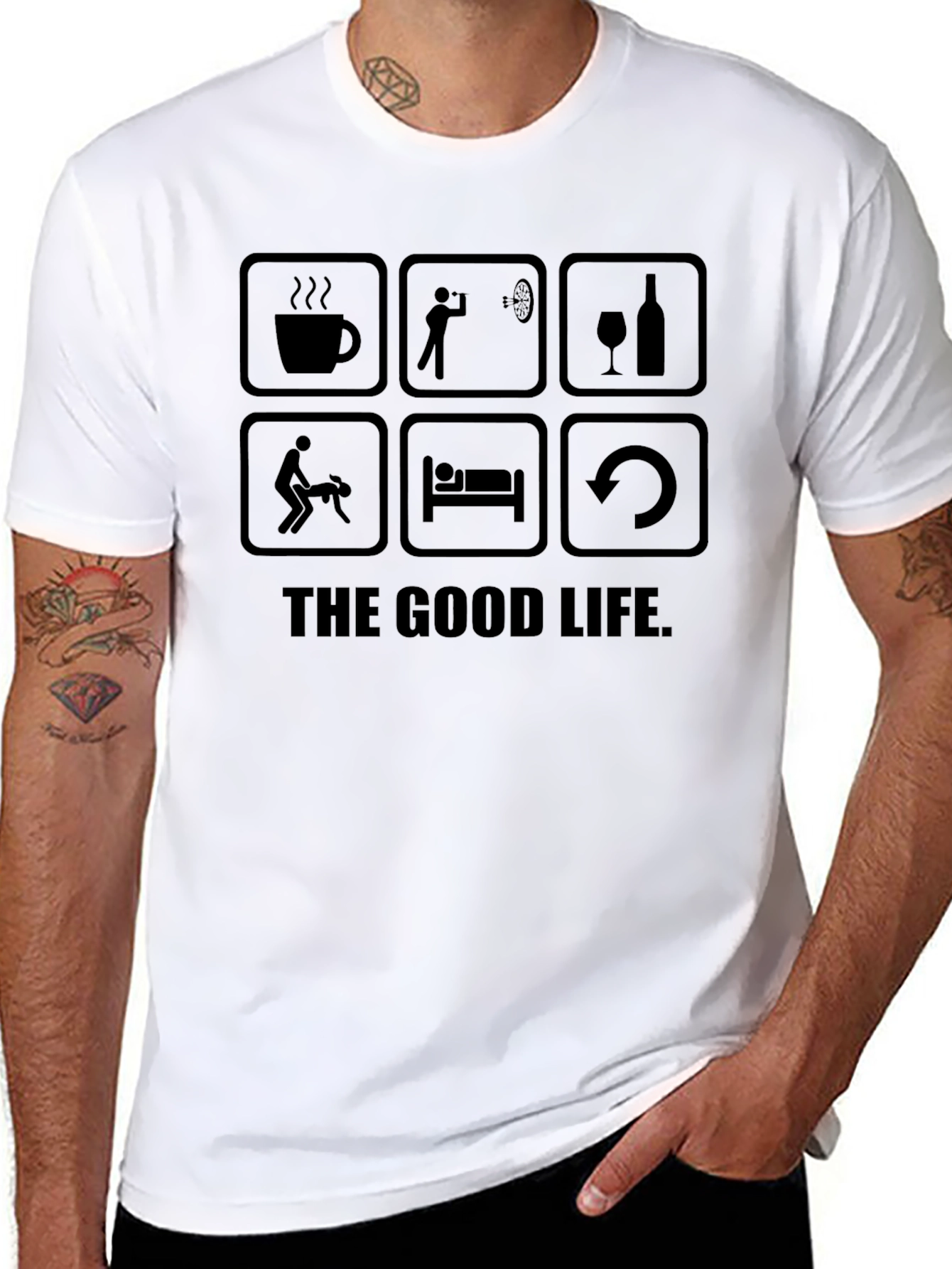 The Good Life Graphic T-Shirt - Funny Tee