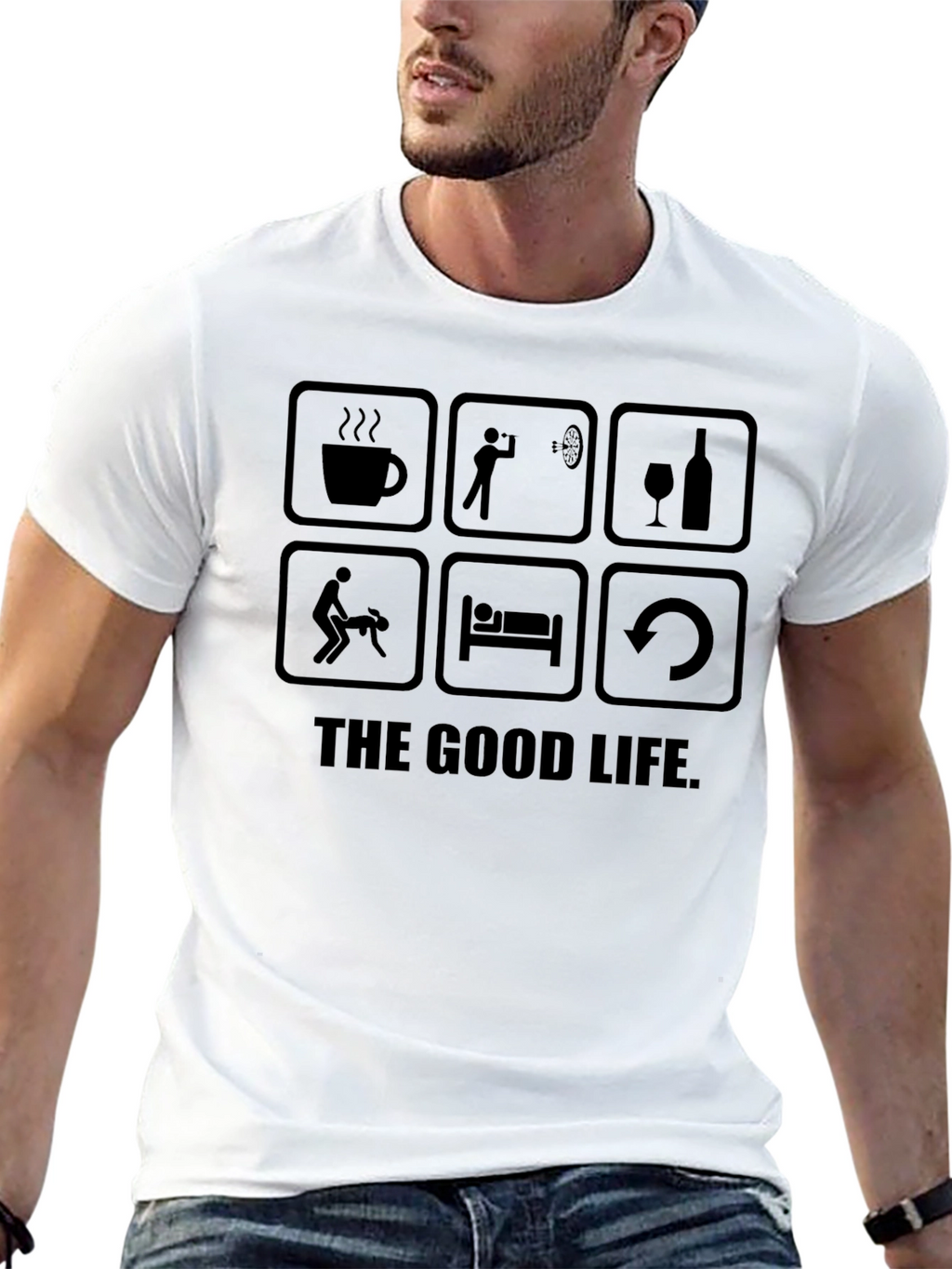 The Good Life Graphic T-Shirt - Funny Tee